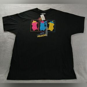 Pokémon Detective Pikachu Neon Logo T-Shirt Mens Size 3XL Brand New Gamestop